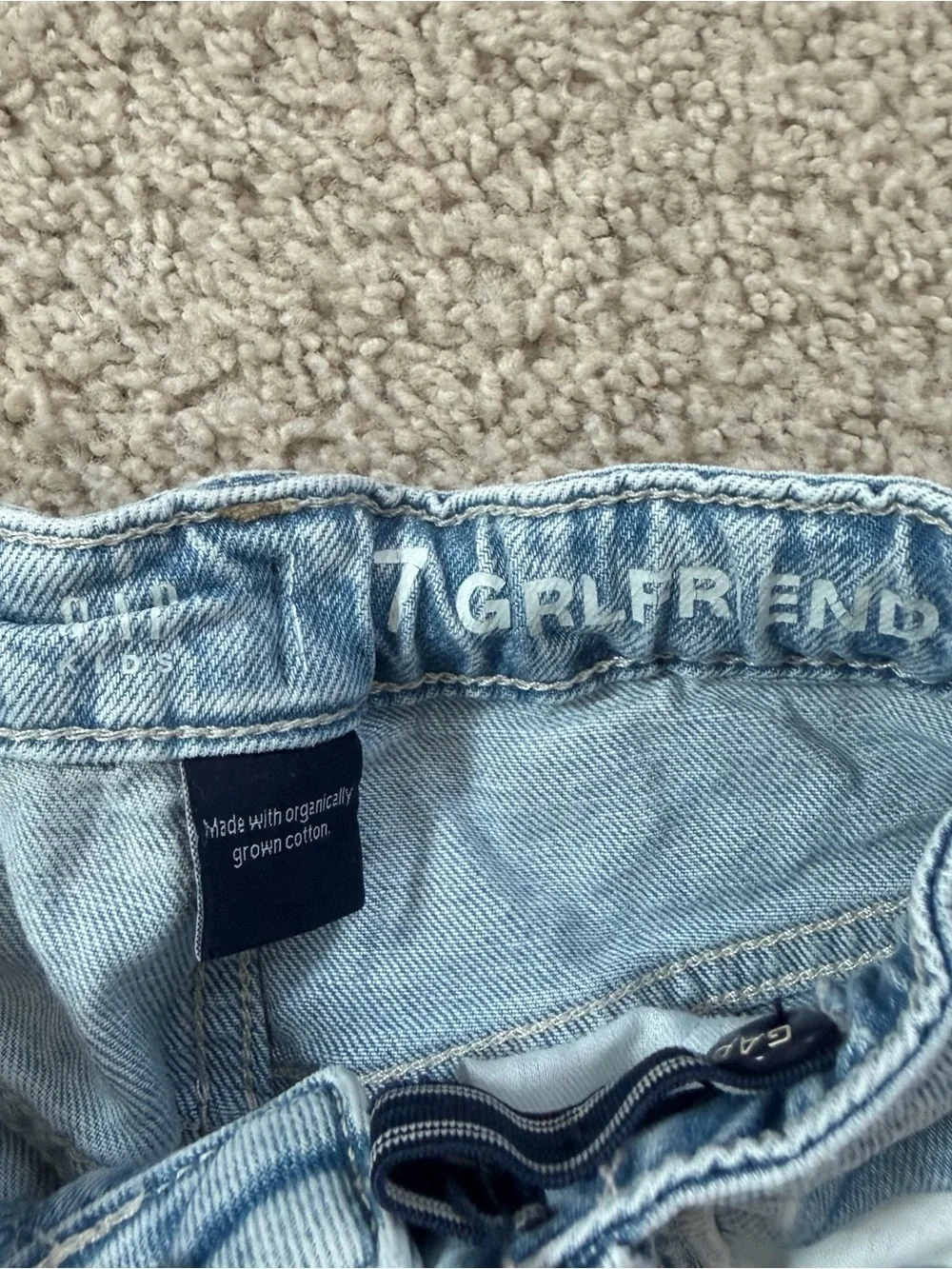 GAP Light Blue Distressed Girlfriend Jeans size 7 girls